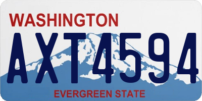 WA license plate AXT4594