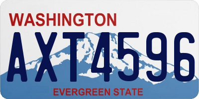 WA license plate AXT4596