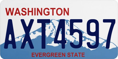 WA license plate AXT4597