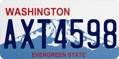 WA license plate AXT4598