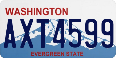 WA license plate AXT4599