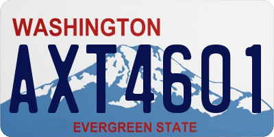 WA license plate AXT4601