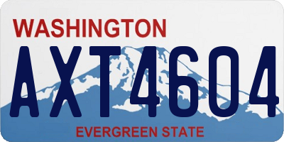 WA license plate AXT4604