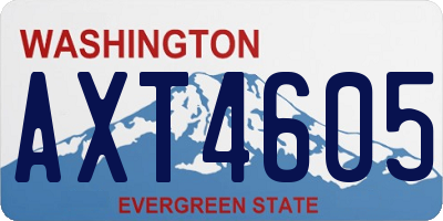 WA license plate AXT4605