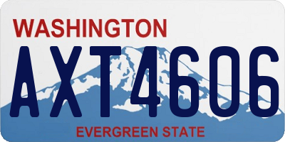 WA license plate AXT4606