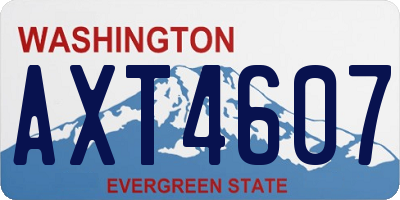 WA license plate AXT4607