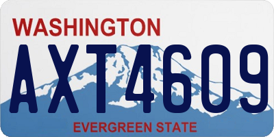 WA license plate AXT4609