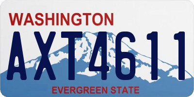 WA license plate AXT4611
