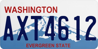 WA license plate AXT4612