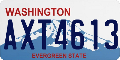WA license plate AXT4613