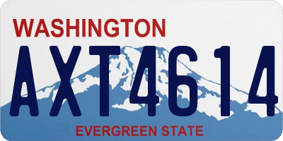 WA license plate AXT4614