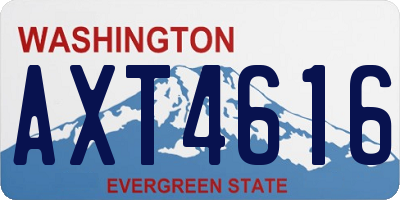 WA license plate AXT4616