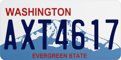 WA license plate AXT4617