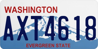 WA license plate AXT4618