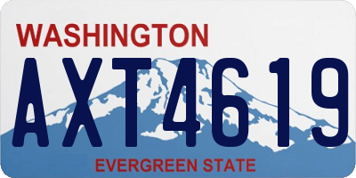 WA license plate AXT4619