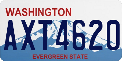 WA license plate AXT4620