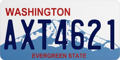 WA license plate AXT4621