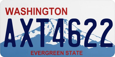 WA license plate AXT4622