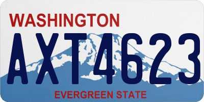 WA license plate AXT4623