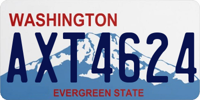 WA license plate AXT4624