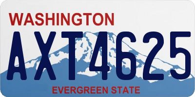 WA license plate AXT4625