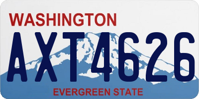 WA license plate AXT4626