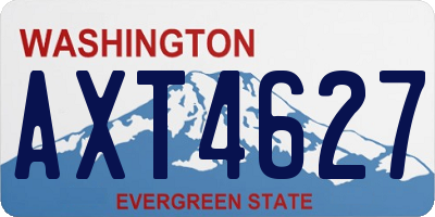 WA license plate AXT4627