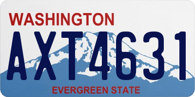 WA license plate AXT4631