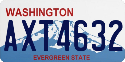WA license plate AXT4632
