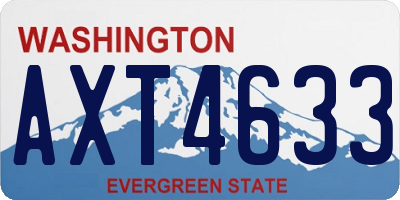 WA license plate AXT4633