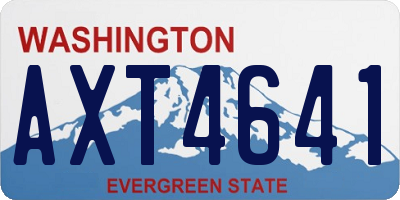WA license plate AXT4641