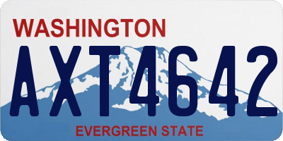 WA license plate AXT4642