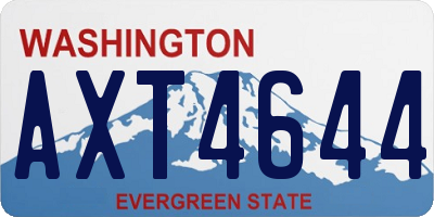 WA license plate AXT4644
