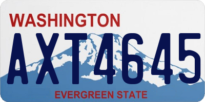 WA license plate AXT4645