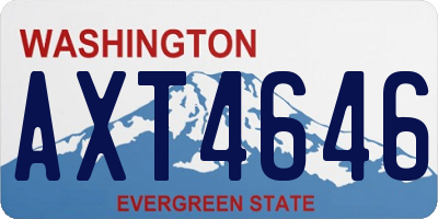 WA license plate AXT4646