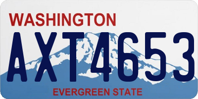 WA license plate AXT4653