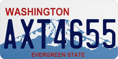 WA license plate AXT4655