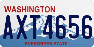 WA license plate AXT4656
