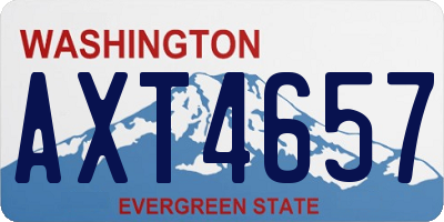 WA license plate AXT4657