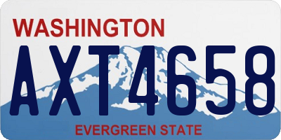 WA license plate AXT4658