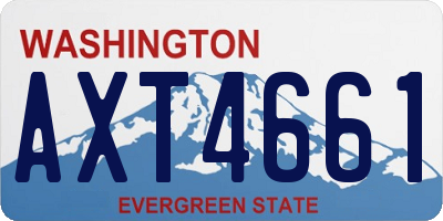 WA license plate AXT4661