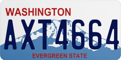 WA license plate AXT4664