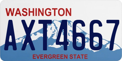 WA license plate AXT4667