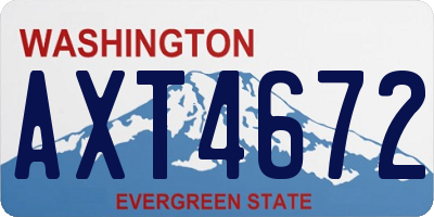 WA license plate AXT4672