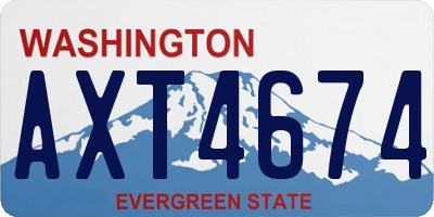 WA license plate AXT4674