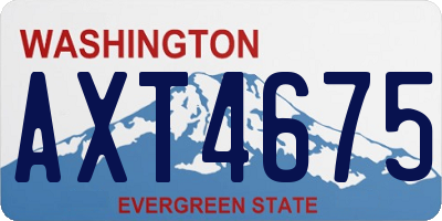 WA license plate AXT4675