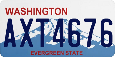 WA license plate AXT4676