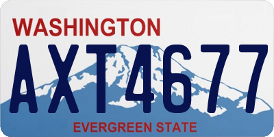 WA license plate AXT4677