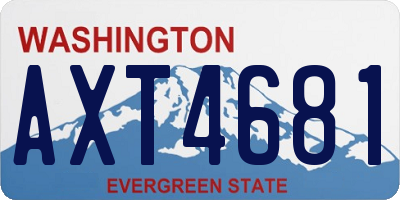 WA license plate AXT4681
