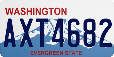 WA license plate AXT4682